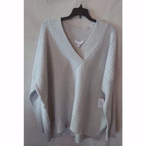Super Soft Time and Tru Gray V-Neck Pullover